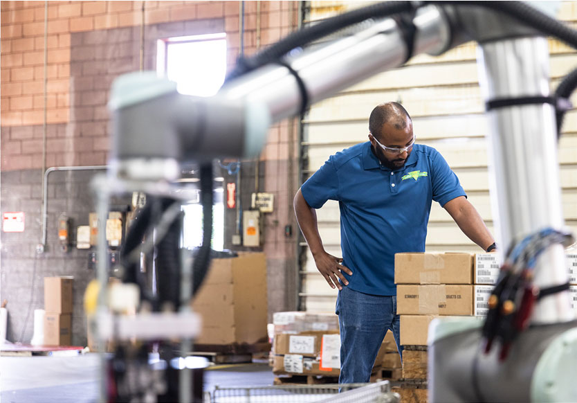 Standby Screw team member working