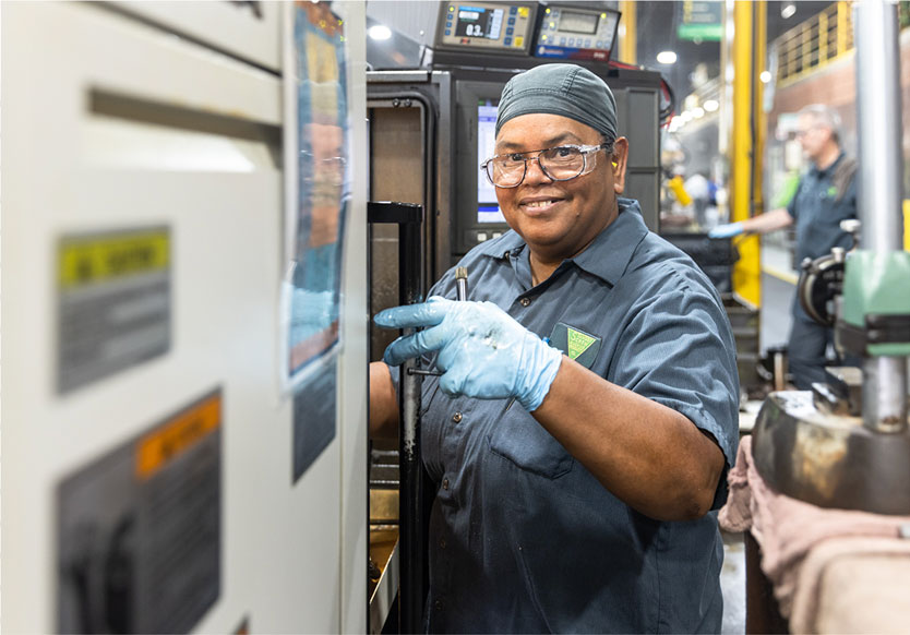 Standby Screw team member working